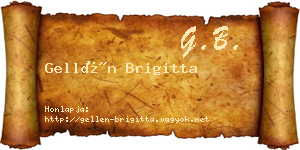Gellén Brigitta névjegykártya